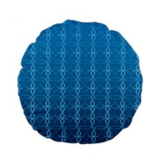 Background Texture Pattern Blue Standard 15  Premium Round Cushions