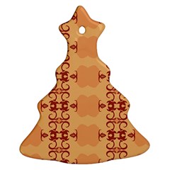 Background Wallpaper Brown Christmas Tree Ornament (two Sides) by Dutashop