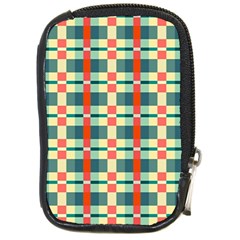 Texture Plaid Compact Camera Leather Case