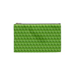 Green Pattern Ornate Background Cosmetic Bag (small) by Dutashop