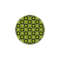 Green Pattern Square Squares Golf Ball Marker (4 Pack)