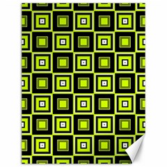 Green Pattern Square Squares Canvas 12  X 16 