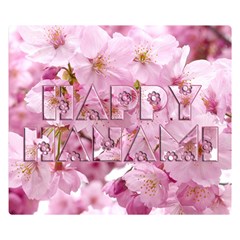 Cherry Blossom Photography Happy Hanami Sakura Matsuri Double Sided Flano Blanket (small)  by yoursparklingshop