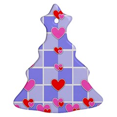 Love Hearts Valentine Decorative Ornament (christmas Tree)  by Dutashop