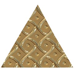Gold Background Modern Wooden Puzzle Triangle