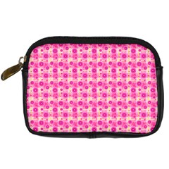 Heart Pink Digital Camera Leather Case by Dutashop