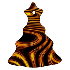 Wave Abstract Lines Christmas Tree Ornament (two Sides)