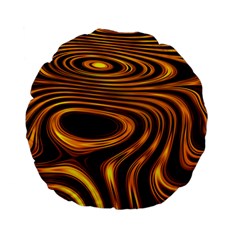 Wave Abstract Lines Standard 15  Premium Flano Round Cushions