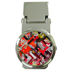 Maze Abstract Texture Rainbow Money Clip Watches by Dutashop