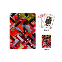 Maze Abstract Texture Rainbow Playing Cards Single Design (mini) by Dutashop