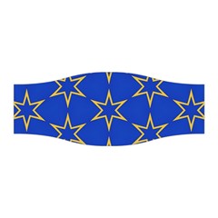 Star Pattern Blue Gold Stretchable Headband by Dutashop