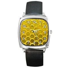 Hexagon Windows Square Metal Watch by essentialimage365