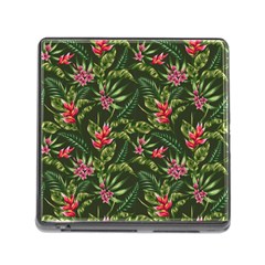 Tropical Flowers Memory Card Reader (square 5 Slot) by goljakoff