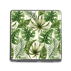 Tropical Leaves Memory Card Reader (square 5 Slot) by goljakoff