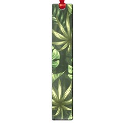 Green Tropical Leaves Large Book Marks by goljakoff
