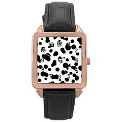 Spots Rose Gold Leather Watch  by Sobalvarro