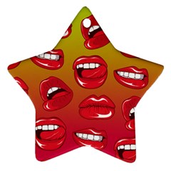 Hot Lips Star Ornament (two Sides) by ExtraGoodSauce