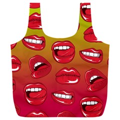 Hot Lips Full Print Recycle Bag (xxxl) by ExtraGoodSauce