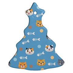 Cute Cat Pattern Ornament (christmas Tree)  by ExtraGoodSauce