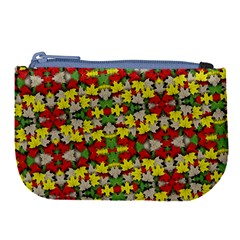 Leaves Pattern Large Coin Purse by ExtraGoodSauce