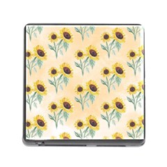 Sunflowers Pattern Memory Card Reader (square 5 Slot) by ExtraGoodSauce