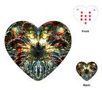Multicolor Floral Art Copper Patina  Playing Cards Single Design (Heart)