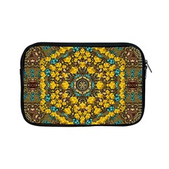 Mandala Faux Artificial Leather Among Spring Flowers Apple Ipad Mini Zipper Cases by pepitasart