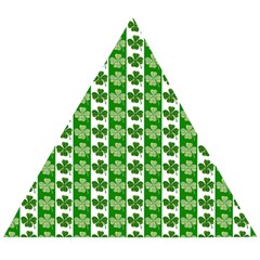 Clover Leaf Shamrock St Patricks Day Wooden Puzzle Triangle
