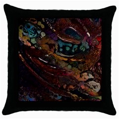 Abstract Art Throw Pillow Case (black) by Dutashop