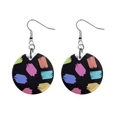 Many Colors Pattern Seamless Mini Button Earrings
