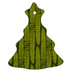 Fern Texture Nature Leaves Christmas Tree Ornament (two Sides)