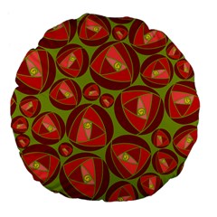 Abstract Rose Garden Red Large 18  Premium Flano Round Cushions