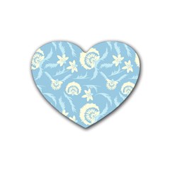 Blue Fantasy Rubber Coaster (heart)  by Eskimos