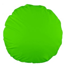 Color Lawn Green Large 18  Premium Flano Round Cushions by Kultjers
