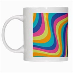 Psychedelic Groocy Pattern White Mugs by designsbymallika