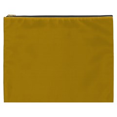 Color Dark Goldenrod Cosmetic Bag (xxxl) by Kultjers