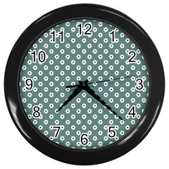 Fleurmarguerite Wall Clock (black) by kcreatif