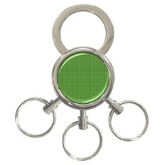 Green Knitted Pattern 3-ring Key Chain by goljakoff