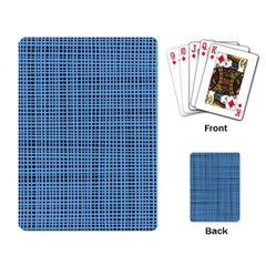 Blue Knitted Pattern Playing Cards Single Design (rectangle) by goljakoff