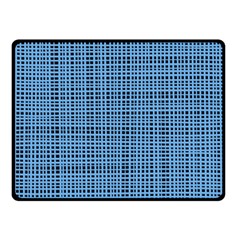 Blue Knitted Pattern Double Sided Fleece Blanket (small)  by goljakoff