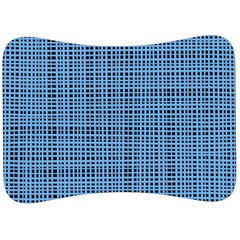 Blue Knitted Pattern Velour Seat Head Rest Cushion by goljakoff