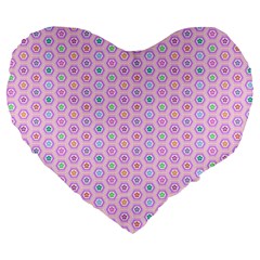 Hexagonal Pattern Unidirectional Large 19  Premium Heart Shape Cushions