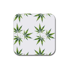 Cannabis Curative Cut Out Drug Rubber Coaster (square) 
