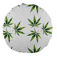 Cannabis Curative Cut Out Drug Large 18  Premium Round Cushions by Dutashop