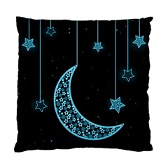 Moon Star Neon Wallpaper Standard Cushion Case (two Sides)