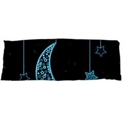 Moon Star Neon Wallpaper Body Pillow Case (dakimakura)