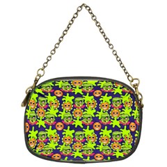 Smiley Background Smiley Grunge Chain Purse (two Sides)