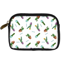 Cacti In Pots Digital Camera Leather Case by SychEva