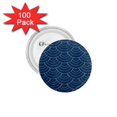 Blue Sashiko Plaid 1 75  Buttons (100 Pack)  by goljakoff