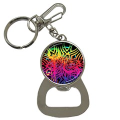 Abstract Jungle Bottle Opener Key Chain by icarusismartdesigns